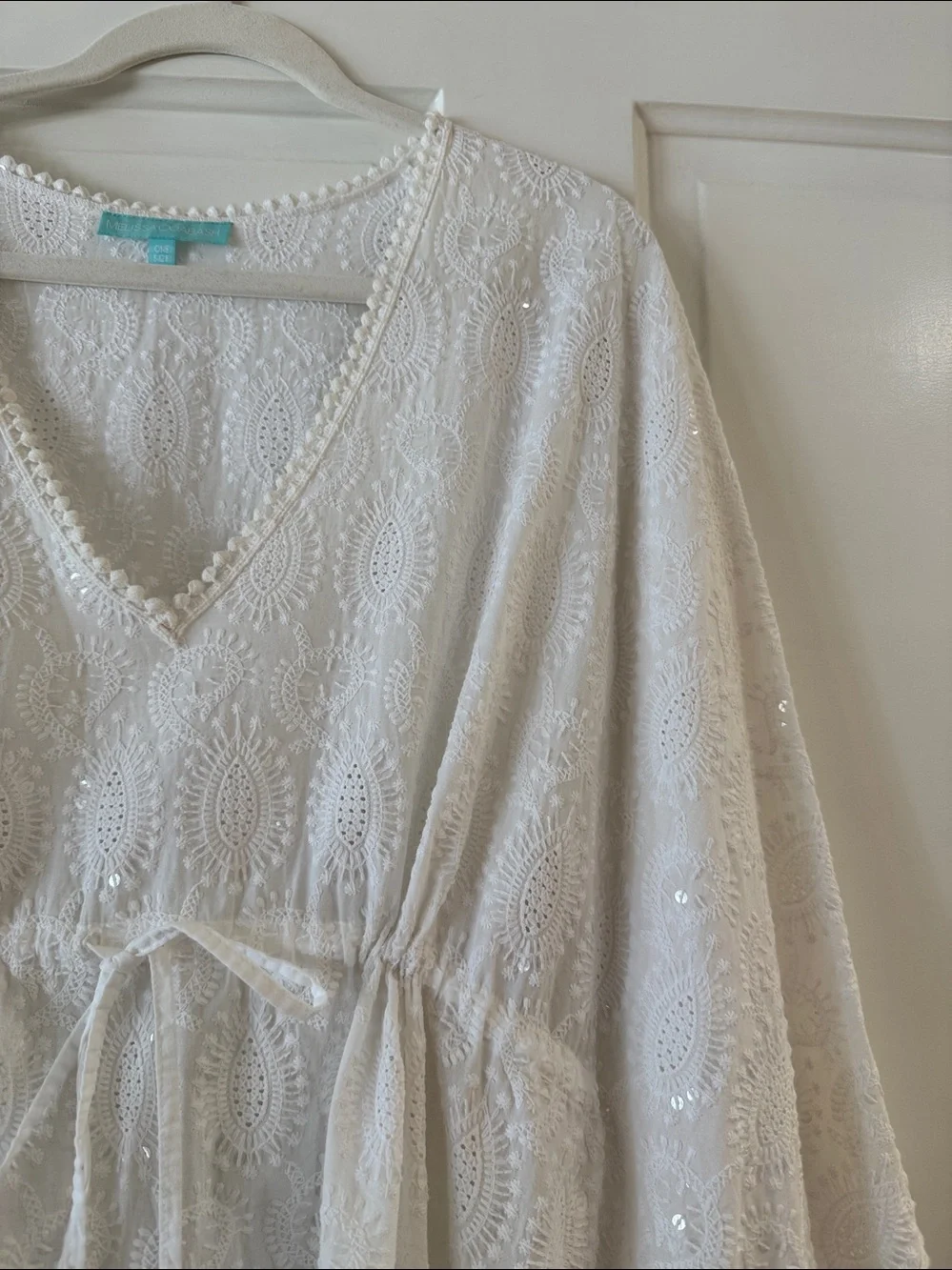 Melissa Odabash Trixie White V-Neck Swim Cover-Up